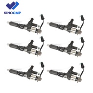 6pcs Fuel Injectors 095000-6593 095000-6594 0950006591 VH23670E0012 For Hino J08E Kobelco SK200-8 SK