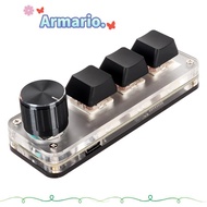ARMARIO Mechanical|Keyboard, Plug and Play 3 Keys 1 Knob/4 Keys Mechanical Keyboard,  Lighting with 