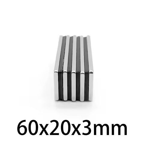 60x20x3mm Powerful Magnets Strong Block Magnets For Fridge, DIY, Building, Scientific, Craft 60x20x3