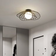 Simple Modern Nordic Unique Straw Hat Aisle Light Balcony Corridor Aisle Light Entrance Corridor LED