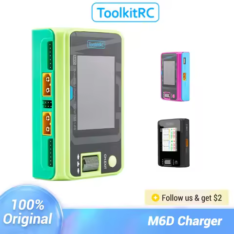 ToolkitRC M6D V3 500W 15A DC Dual Channel Smart Charger Discharger For 1-6S LiPo LiHV LiFe Lilon Bat