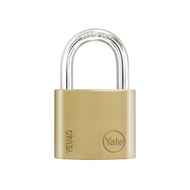Yale Essential Series Indoor Brass Standard Shackle Padlock - 20mm (YE1/20/111) / 25mm (YE1/25/113) / 30mm (YE1/30/115) / 40mm (YE1/40/122) / 50mm (YE1/50/126) / 60mm (YE1/60/132) - Suitable for Locker, Cabinet, Luggage and Entrance