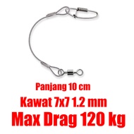 Bemper Umpan Kevlar Kawat Seling Armor Pancing Pelindung Anti Gigi Tajam Popping Trolling Jigging