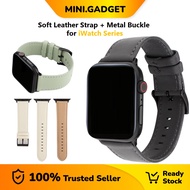 Soft Silicone Leather Sports Watch Strap + Buckle for iWatch Series 7 SE 6 5 4 3 2 – 45mm 44mm 42mm 