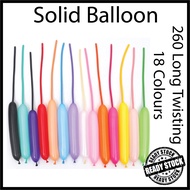 100pcs 260 Solid Balloon Magic Balloon Long Twisting Balloon 14 Color Variation Latex Balloon for Bi