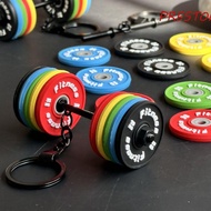PRESTON Mini Barbell Keychain, PVC Detachable Dumbbell Keychain, Unique Fitness Equipment Barbell Sh