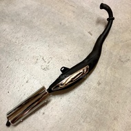 YAMAHA 5PV EXHAUST ( WITH EXHAUST PLATE ) // 5PV RXZ CATALYZER EXHAUST CHAMBER MUFFLER EKZOS PIPE MU