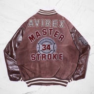 Vintage Avirex USA Varsity Leather Suede Brown