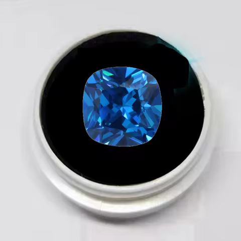 Natural Deep Sea Blue Sapphire Cushion Cut 12.0mm 6.0Cts AAAA+ VVS Loose Gemstone For Jewelry Making