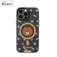 (MagSafe) เคส Line Friends ของแท้100% สำหรับ IPhone16 16เคส Magsafe เคส16pro เคส iPhone โปร่งใสฝาครอ