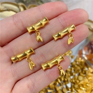 Diy charm gold 916 Bamboo /Bamboo Small Leaf Elbow Bracelet Transfer Beads emas 916
