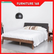 Katil Queen Kayu FD 168 THOMAS solid wood queen size bed frame/ katil queen/ katil queen wood