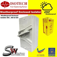 ISOTECH IP66 WHT20 20A/35A/63A 3 POLE WEATHERPROOF ISOLATOR SWITCH / SURFACE SWITCH (440VAC)