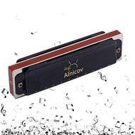 youn 10 Holes Harmonica Blues Harps Mouth Organ Harmonica with Protective Cases