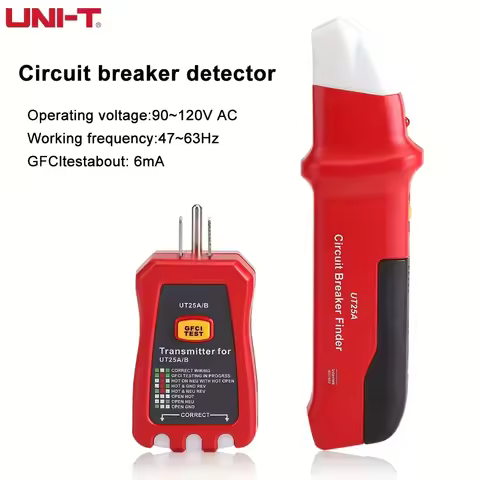 UNI-T UT25A Circuit Fuse Breaker Finder Tool Kit and Diagnostic Circuit Outlet Tester AC 90‑120V US 