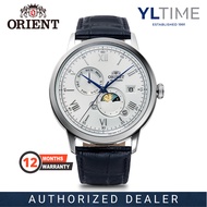 Orient Gent ORRA-AK0802S30B Classic and Simple Style Bambino Sun & Moon Display White Dial Leather B