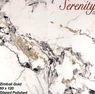EL Granit Putih Motif Marmer Serenity Zimbali Gold 60x120