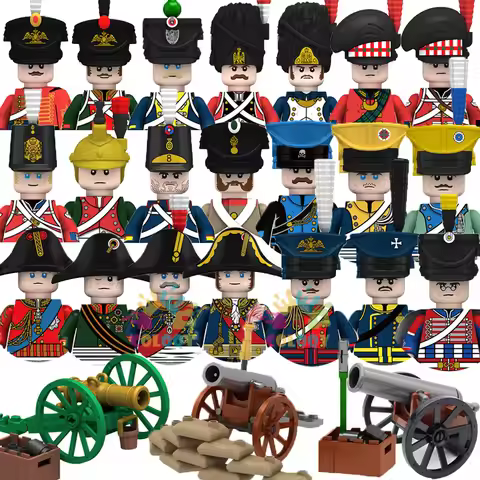 Kids Toys Napoleonic Wars Building Blocks 4 Side Printed General Soldiers Mini Action Figures Toys F