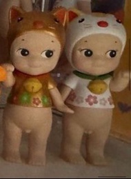 一對賣 Sonny Angel 招財貓 金招財貓 白招財貓