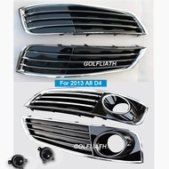 GOLFLIATH For Audi 2013 Car Fog lamp grille ABS Auto Grill Lamp Covers With ACC A8 D4 W12 (Fits 2013