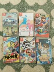 Switch NS Home Fit knockout home fitness 節奏健身 ring fit arms 寶可夢 pokemon 阿爾宙斯  super Mario party Mario Odyssey kunio-kun the world classics collection