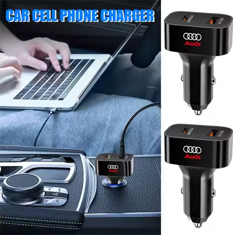 Car PD 25W Charger USB Type C Port Fast Charging Adapter Accessories For Audi Sline Quattro TT RS A4