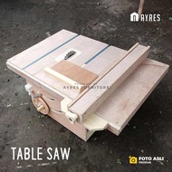 Table Saw rakitan dari Circular Saw bisa miring 45 derajat naik turun