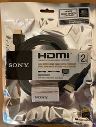 原廠 Sony 全新未開封 高速 HDMI 線 High Speed HDMI Cable with Ethernet 2M DLC-HE20C for TV / 3DTV / 4K TV / Pro