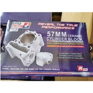 UMA RACING BLOCK CERAMIC CYLINDER BLOCK 57MM PISTON FORGING ORIGINAL UMA FOR Y15 ZR Y15 V1 V2 FZ 150