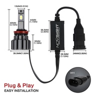 NovSight F03 ไฟหน้ารถ ไฟตัดหมอก รับประกัน 1 ปี H11 H4 9005 9006 ไฟ Led 15000Lm 80W 6000K สําหรับติด