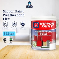 Nippon Paint Weatherbond Flex 5L Exterior Wall Paint Cat Luar Rumah (Part 2)