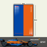 กรอบรูปโมเดลรถ F1 McLaren ของเล่นโมเดลบล็อกที่แขวนได้ แผ่นพื้นหลังสำหรับเก็บรักษาเครื่องประดับตกแต่ง