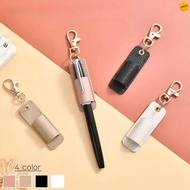 (xinmy) 1PC Portable Lanyard Pen Holder, Leather Badge Pencil Holder Leather Pen Pouch Holder Pocket