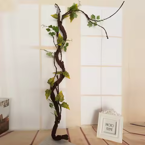 100/140/180cm Artificial Tree Branch Home Decor Fake Wood Rattan Trees Vine Plastic Branches Plant W