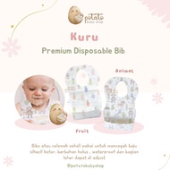 Kuru Premium Disposable Bib 10pcs - Disposable Baby Apron Bibs Apron | Disposable apron
