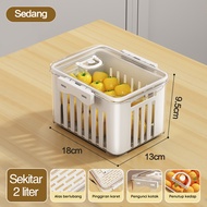 Inaso Tempat Penyimpanan Sayur/Buah/Bumbu Dapur Kontainer Makanan Kulkas Food Container Plastik HLB4