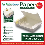 Lunch Box Paper Rectangle Forming Ivory uk. M(16cm x 15cm x 4.5cm) Deep Lamination Plain White Paper