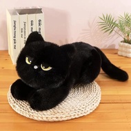 Gối Búp Bê Mèo Đen Đồ Chơi Nhồi Bông Hình Dải Dài Mềm Mại Mẫu Nam Nữ Nhồi Bông PP Quà Tặng Ngày Lễ