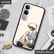 VIVO V40 LITE Glass Softcase - V40 LITE Mobile Phone Case [T120].