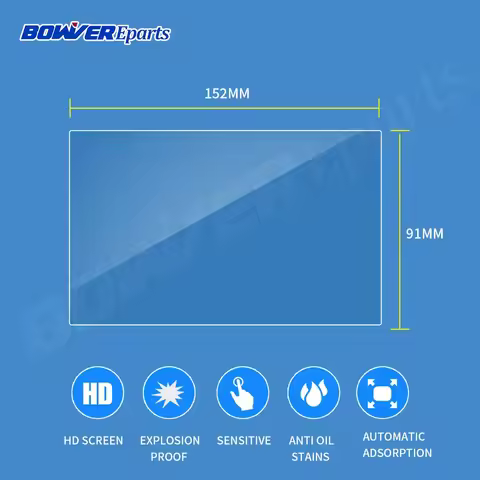 153x85MM/152x91MM Tempered Glass Screen Protector Film for 2 Din Car Multimedia Player Audio Stereo 