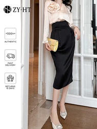 Zy HT Eravogue Set 2. Piece Women's Satin Shirt + Skirt Dress