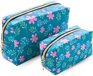 Tinker Squad Cute Floral Makeup Cosmetic Pouch Organizer Kit for Girls Women | Travel Makeup Purse C