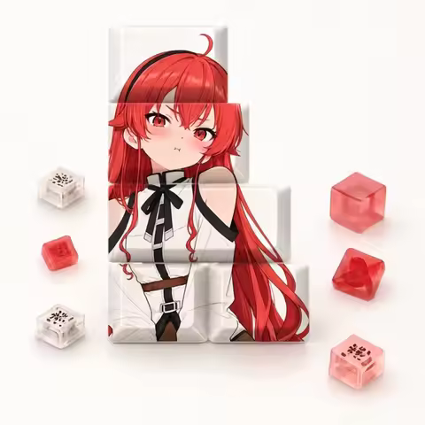 5/7 Key/set Anime Eris Boreas Greyrat Keycaps Pbt Mushoku Tensei Wear Resistant Mechanical Keyboard 