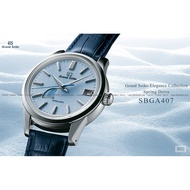 Grand Seiko SBGA407G SBGA407 Men's Watch Elegance Spring Drive Snowflake Date 40.2mm Leather Strap B