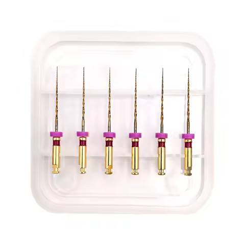 6pc Dental Niti Files Root Canal Preparation R PILOT Files Engine Use 12.5# 04 Taper Dental Endo Rot