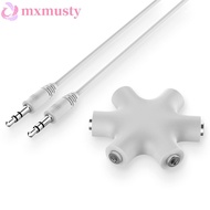 MXMUSTY Audio Cable Splitter for Tablet MP3 MP4 1 Male to 5 Female Headphone Port 3.5mm Share Adapte