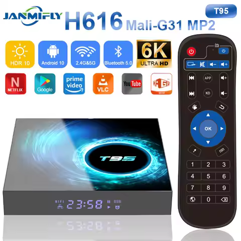 Android 10 T95 tv box HD 6K bluetooth 5.0 Supports Multimedia in Multiple Video Format 5G Set Top Bo