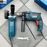 สว่าน สว่านบอส รุ่น 16RE ขนาด 4 หุน กำลังไฟ 750W เจาะปูน ไม้ เหล็ก + หินเจียรบอส ขนาด 4นิ้ว รุ่น GWS