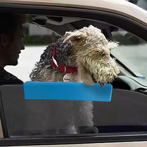 Foam Dog Car Window Cushion, Soft Chin Rest For Comfortable Car Rides, 25cm/9.84in Long,Blue,