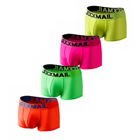 4pcs Mens Underwear Boxer Calzoncillos Boxer Briefs Mesh Soft Underpants Male Panties Pouch Shorts I